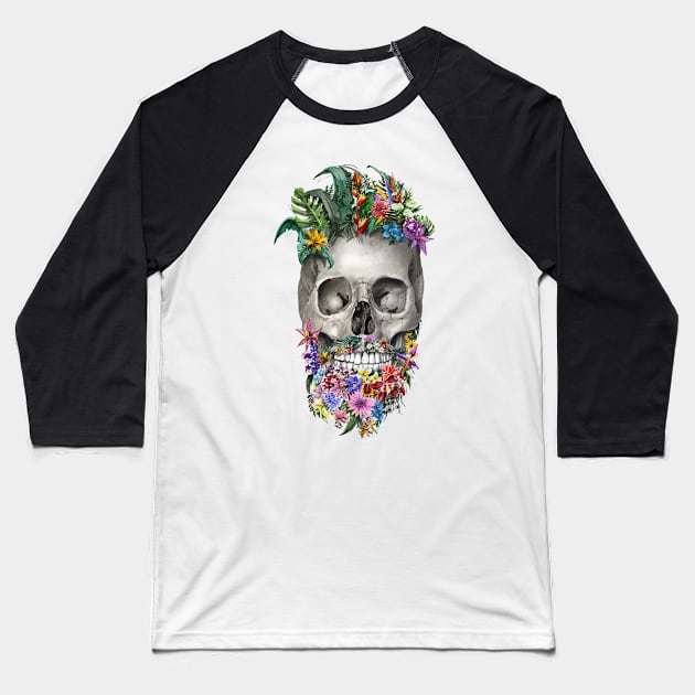 beard skull Baseball T-Shirt by BekimART